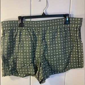 LOFT Green Flowered Shorts size L